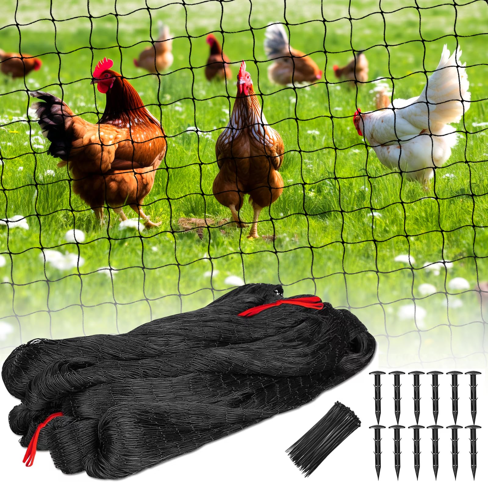 BSTPCOO Nylon Bird Netting 50'x50' with 2.4" Square