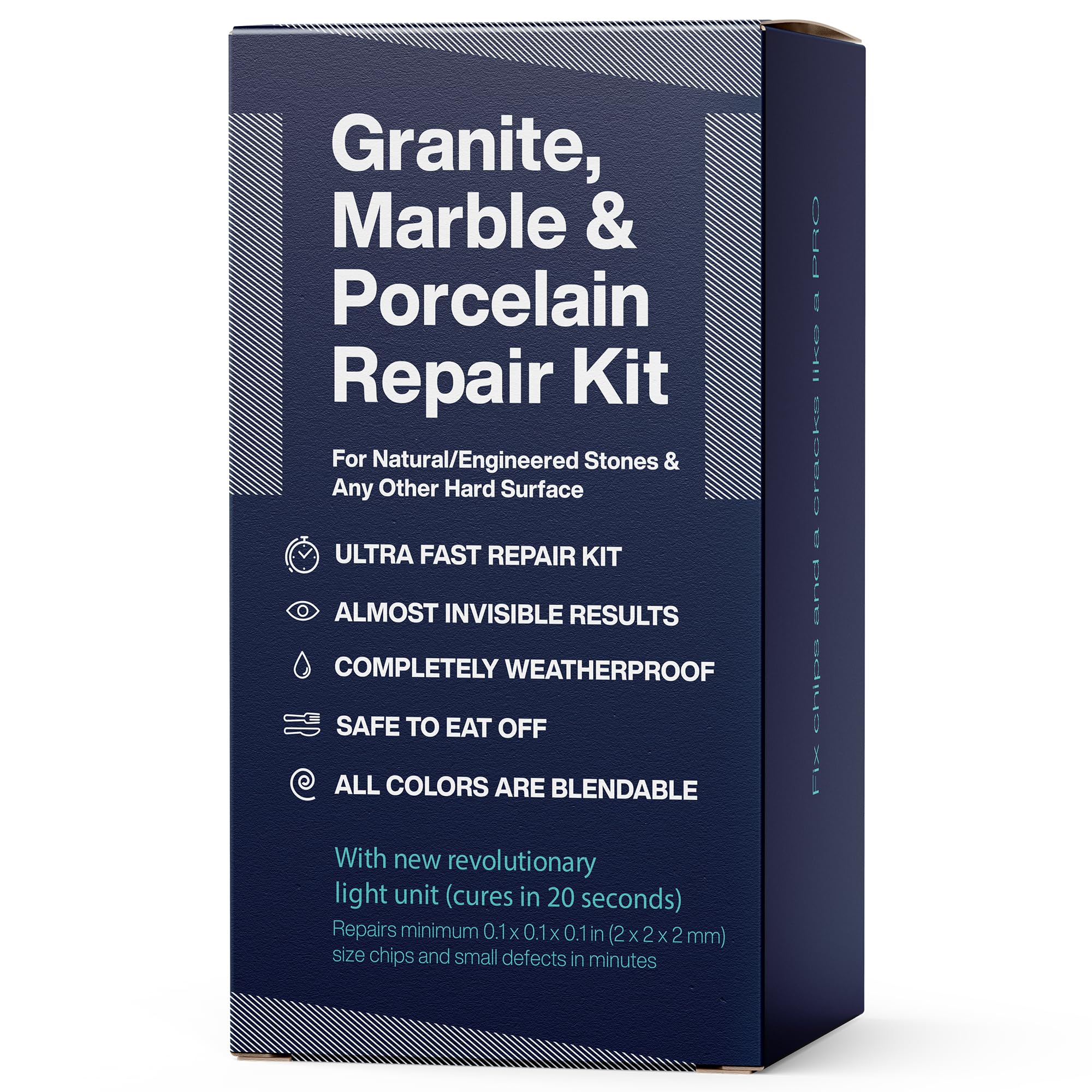 Granite, Marble & Corian Repair Kit (Clear, Black & Acrylic) - Ideal as Quartz Countertop Repair Kit I Works Great for Marble, Porcelain, Ceramic & Granite Surfaces I Also For Bathtub & Tile Repair