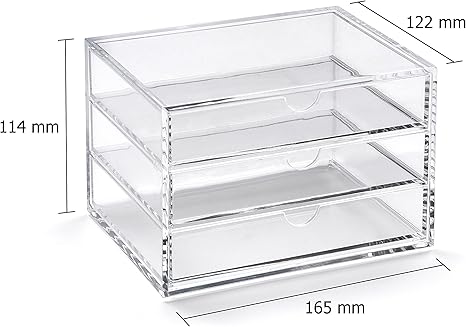 Osco A3276 - Organizador con 3 cajones, acrílico: Amazon.es: Oficina y papelería