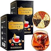 Ginseng Five Treasures Kidney Tea Formula - Natural Kidney Cleanse & Detox Tea for Women & Men with 6 Precious Ingredients, Organic Herbal Tea Bags (40 Bags/2 Pack)
