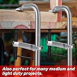 Shall 4-Pack 12" Bar Clamps Set Drop Forged Steel F Clamps 450Lbs Woodworking view 7