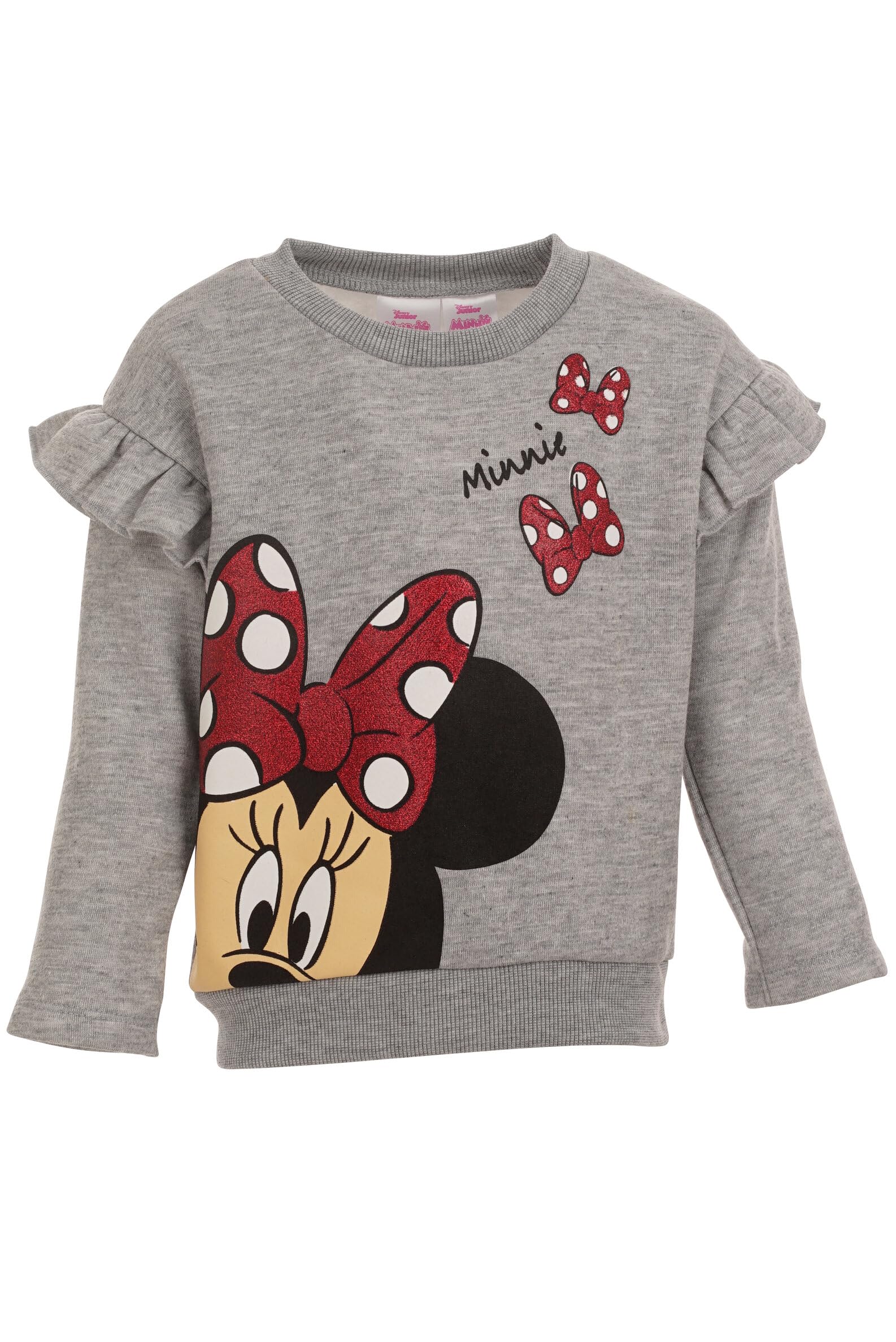 Disney Minnie Mouse Fleece Sweatshirt and Leggings Outfit Set Infant to Big Kid Sizes (12 Months - 14-16)