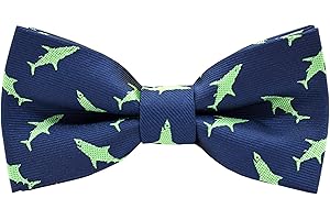 Carahere Boys Handmade Pre-Tied Bow Ties Novel Fun Pattern Bow Ties For Kids Green