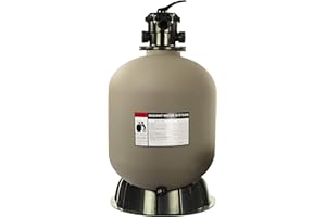 Rx Clear Radiant 24 Inch Sand Filter System | for In-Ground Swimming Pools Up to 33,000 Gallons | 6-Way Top Mount Filter Valve