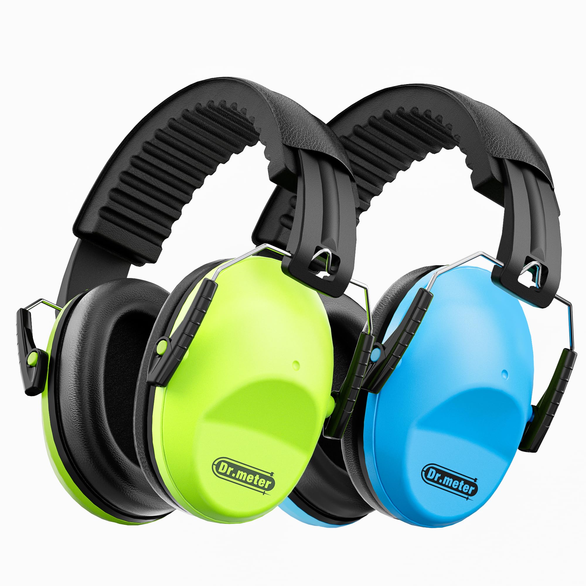 Photo 1 of Dr.meter Noise Cancelling Headphones For Kids 2PACK, 27.4SNR Toddler Ear Protection Ear Muffs for Kid Hearing Protection, Noise Reduction in Monster Jam, Concerts, Fireworks, Autism Green & Blue