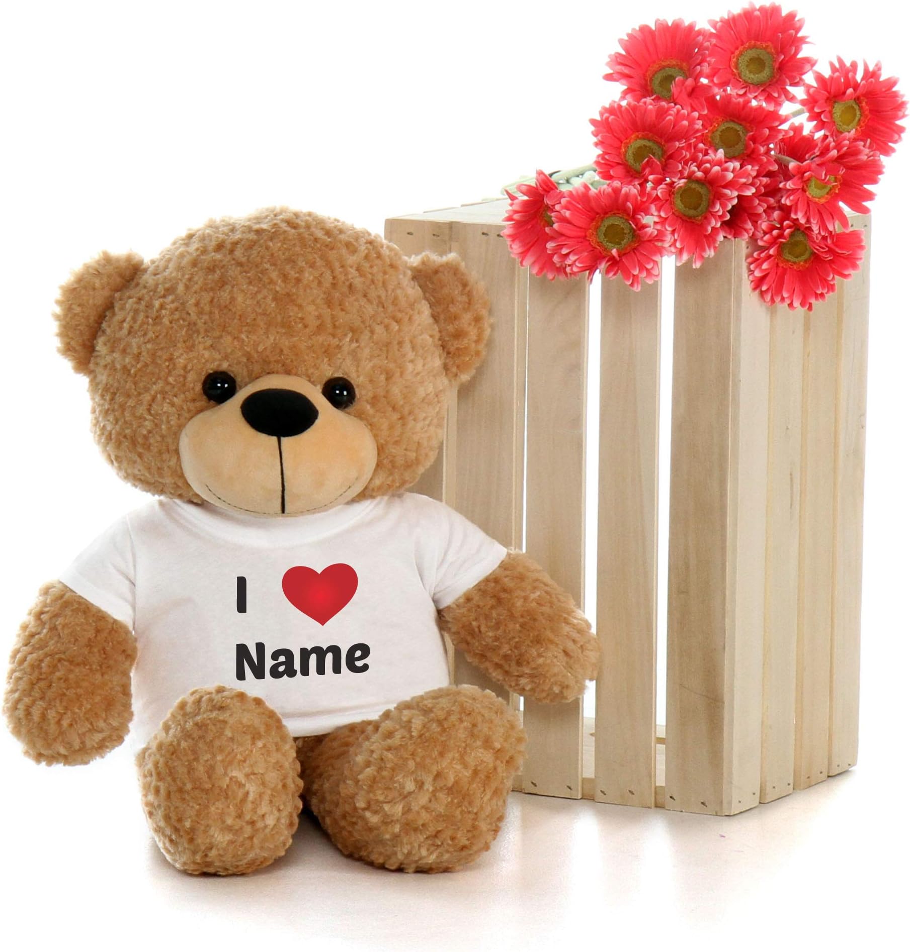 Giant Teddy Brand Premium Quality Super Soft Personalized Teddy Bear Gift Package (2 Foot Cute Amber Cuddles)