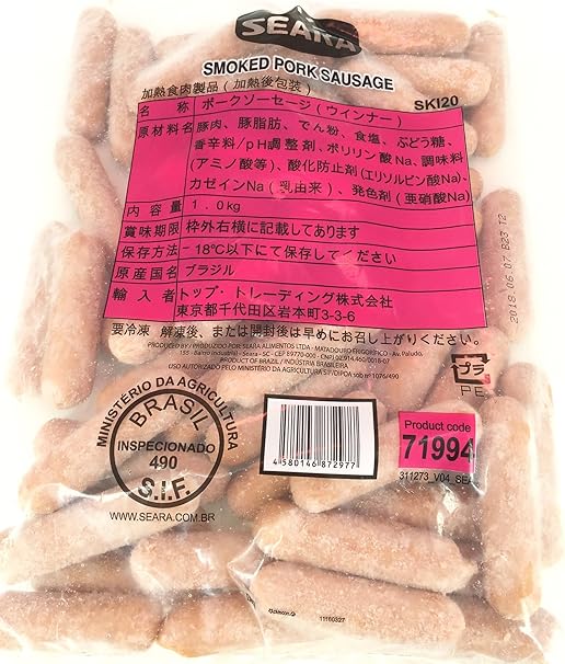 Amazon ポークソーセージ 1kg 業務用 50本 プロ仕様の粗挽きウインナー ポークソーセージ1kg プールドゥール ソーセージ ウインナー 通販