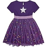 DaniChins Girls Tutu Dress Layered Tulle Sparkle Dress for Girls