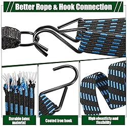 Saintrygo 8 Pcs 80 Inch Adjustable Flat Bungee