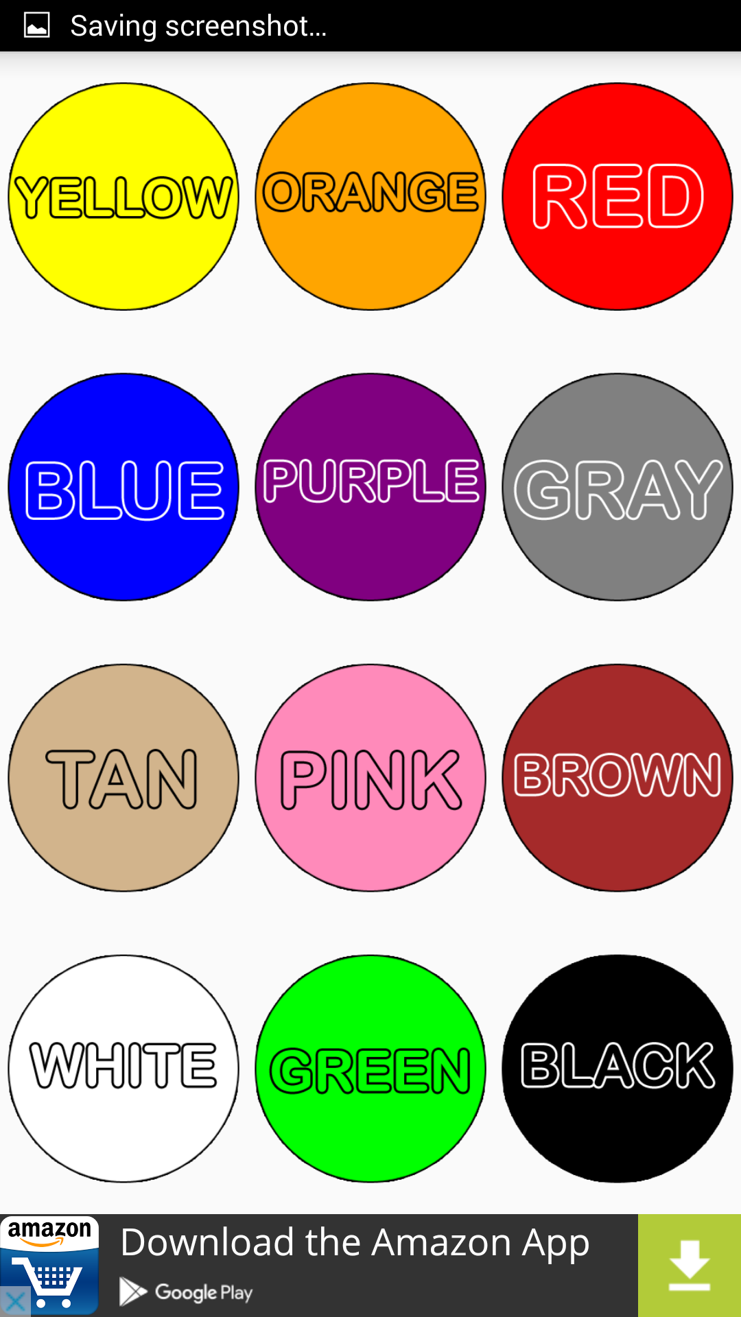 Kids Colors Tap And Learn Amazon Appstore