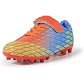 Sooneeya Kids Soccer Cleats Outdoor Firm Ground Athletic Shoes