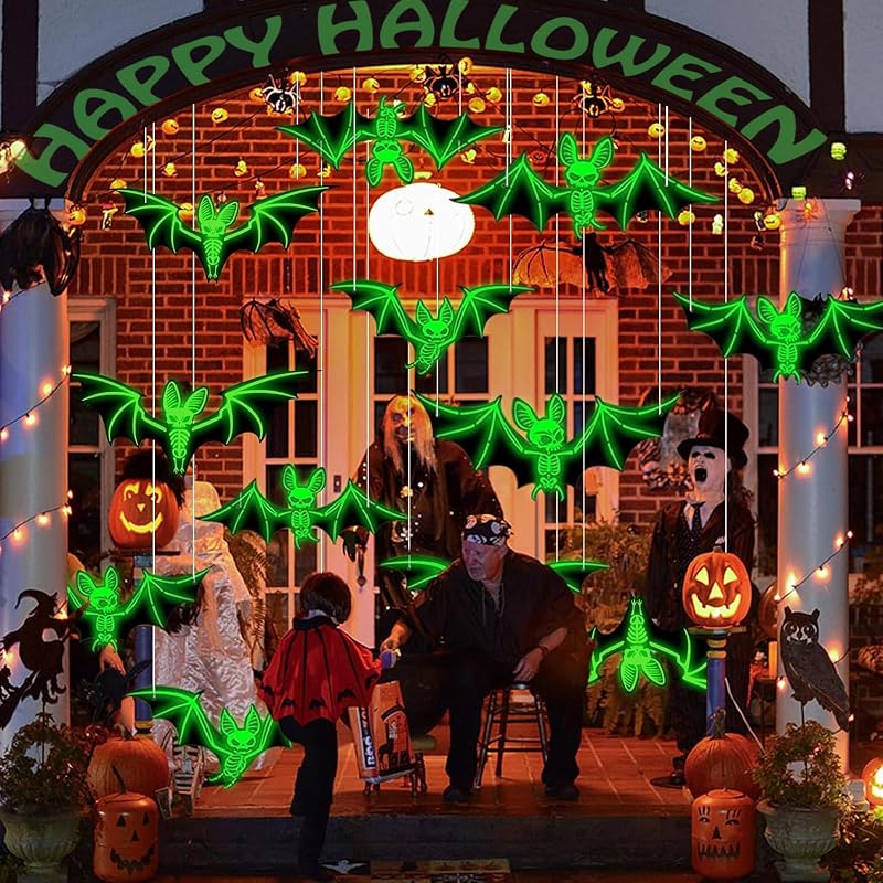 Halloween Decoracion Contiene 10 Adornos Murciélago — foto 7 de 7