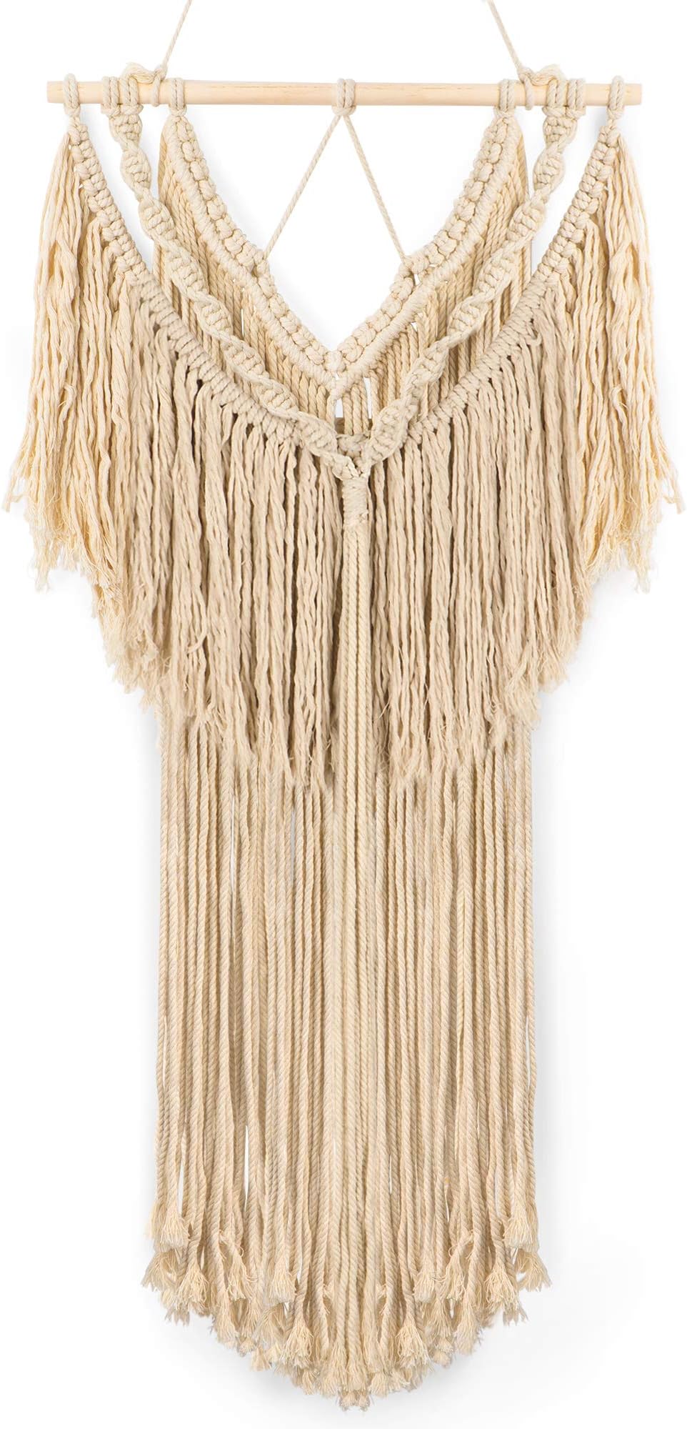 LaGauci Decorative Macrame Wall Hanging Tapestry, Natural Woven Cotton Rope 33" x 15.5" - Spanish-Inspired Home, Room…