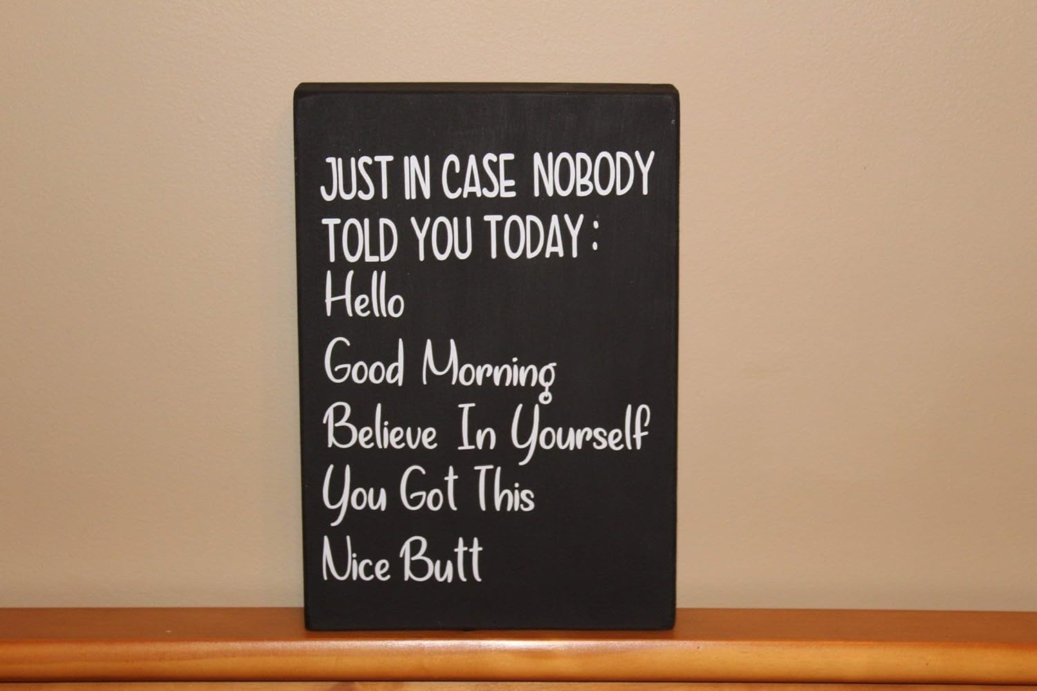 Amazoncom Just In Case Nobody Told You Today Wooden Sign - 