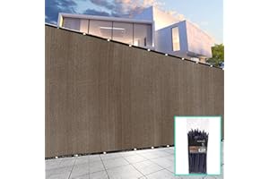 CIELO COLORIDO Customized 5' x 7' Brown Fence Privacy Screen, Custom Available,with Bindings, Heavy Duty for Gardens,Backyard, Patio, Construction Project, Outdoor Events,Professional Manufacturer
