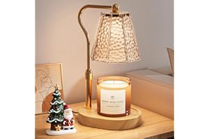 HORM Candle Warmer Lamp with Timer Dimmable, Height Adjustable Wax Melt Warmer for Home Decor & New Home Bedroom, Vintage Candle Lamp for Scented Wax Jar Candles with 2 Bulbs,Birthday Gift for Women & Moms