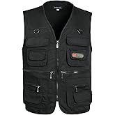 LISUHEPEAL Men’s Fishing Vest Summer Outdoor Work Safari Travel Photo Vest with Multi Pockets