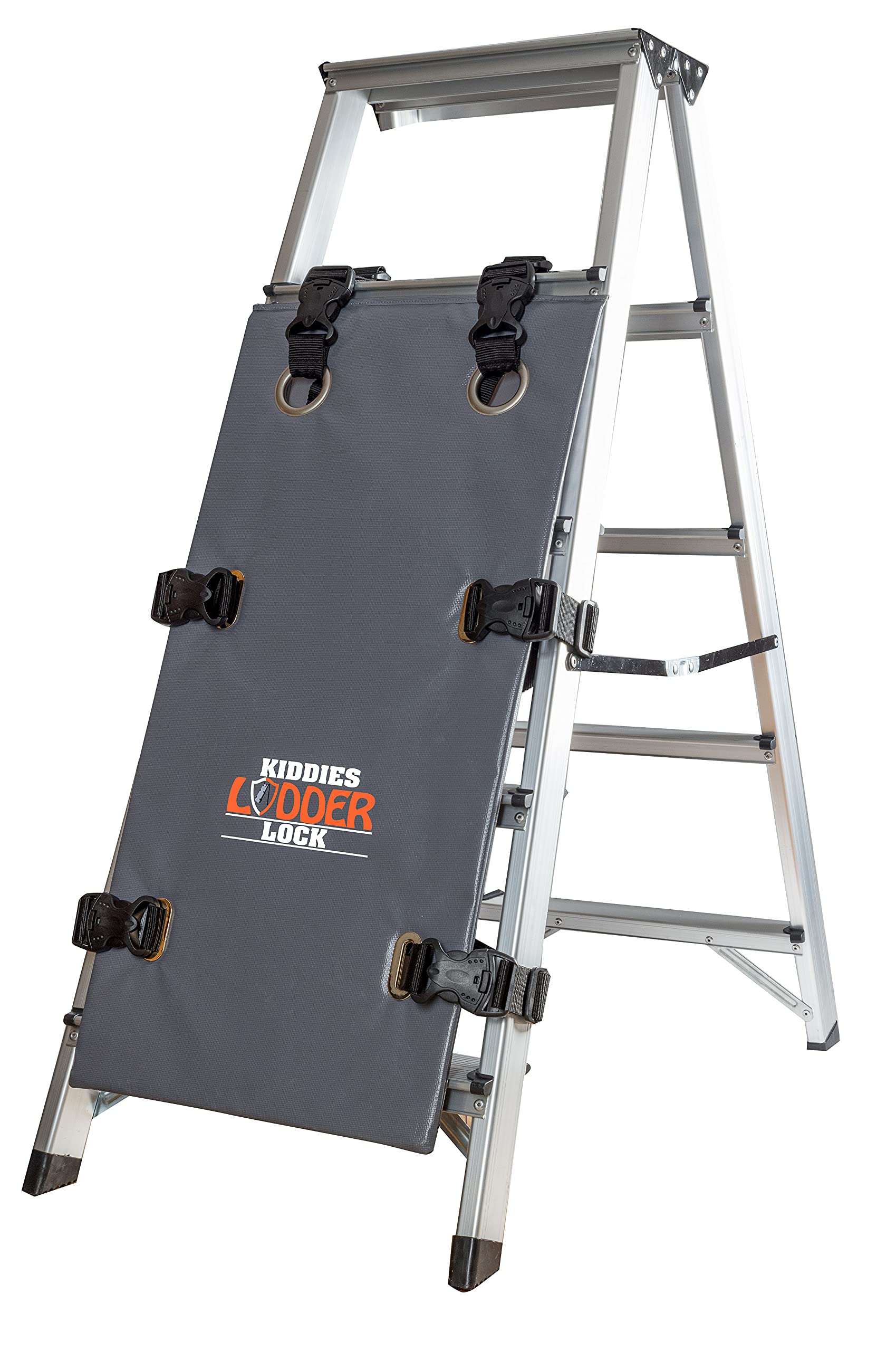 Kiddies Ladder Lock, Bunk Bed Ladder Cover, Ladder Cover, Pool ladder Guard, Ladder Guard, Ladder Lock, Prevents Access to ladders (Grey) — image 1