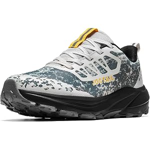 JOGTAIL Mens Wide Slip on Trail Running Shoes with Cushioned Arch Support Water Resistant Walking Sneakers