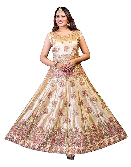white anarkali amazon