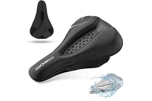 ROCKBROS Bike Seat Cover Bike Seat Cushion for Men Women Comfortable Gel Padded Bicycle Seat Cushion Compatible with Peloton, Outdoor & Indoor
