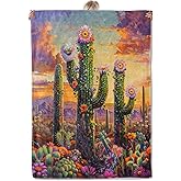 Aonimonis Colorful Cactus Desert Throw Blanket Gifts for Women Adults Girls, Soft Fuzzy Warm Cozy Flannel Blankets for Bedroom, Travel, Couch, Home Decor 50x60 in