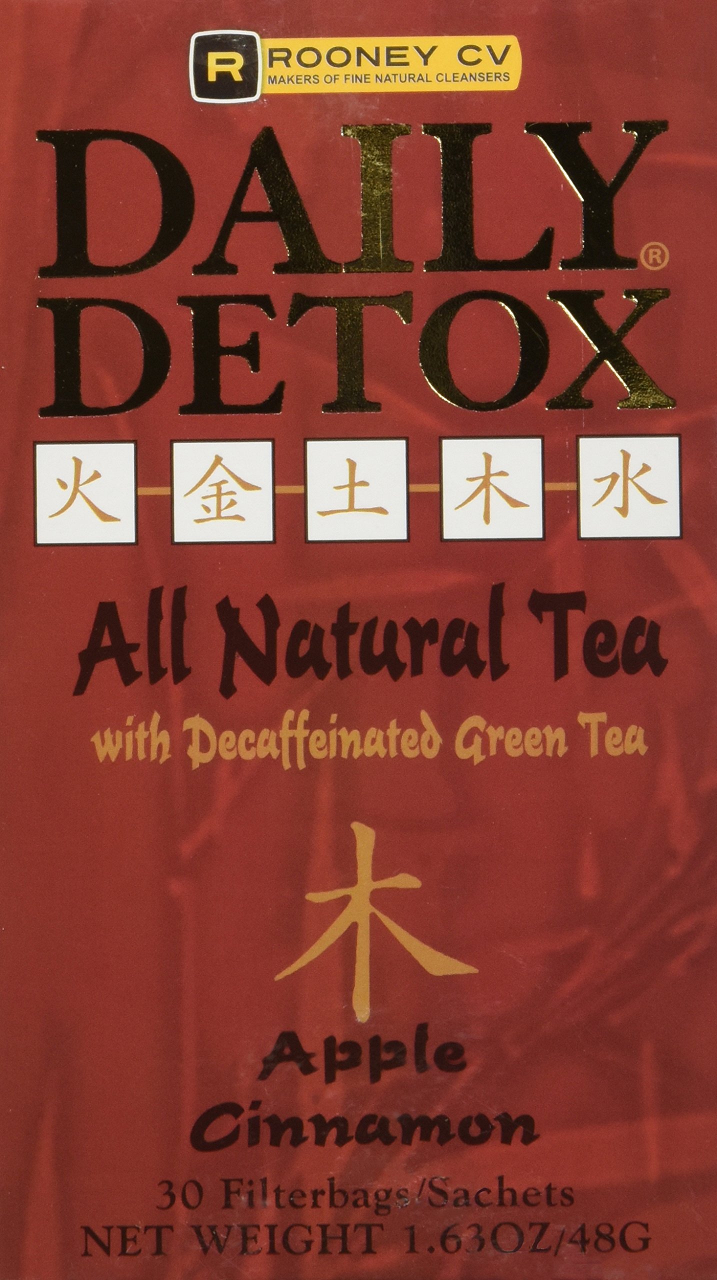 Daily Detox All Natural Tea, Decaffeinated Original Green