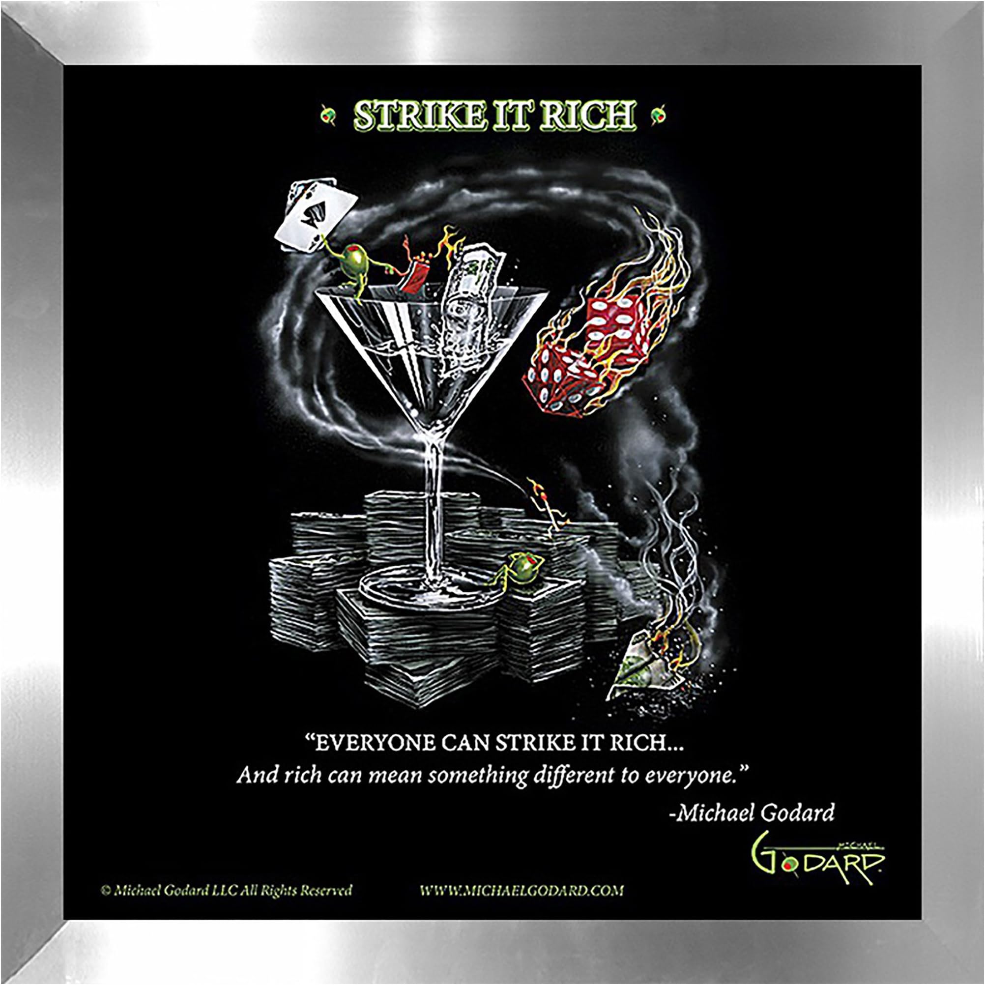 Picture Perfect International Michael Godard Strike It Rich Fine Framed Wall Art