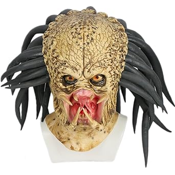 Xcoser Cosplay Kostüm Maske Deluxe Latex 1:1 Replik Helm Jungle Hunter Verrücktes Kleid Merchandise für Erwachsene Halloween