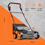 VonHaus Artificial Grass Brush 1800W Electric Lawn Sweeper 45L 380mm view 8