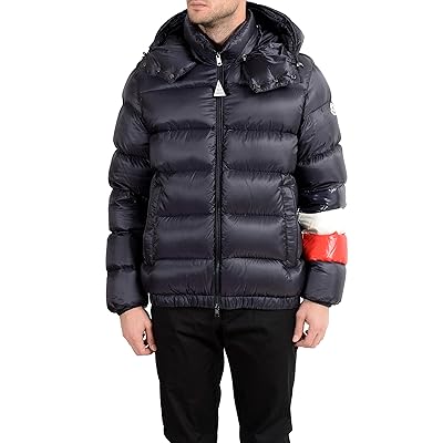 Mens Jackets Size In Moncler Coat Moncler Men's Blue Hooded Down