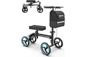 Steerable Knee Scooter Knee Walker for Adults for Foot Surgery, Broken Ankle, Foot Injuries - Foldable Knee Scooter for Broke