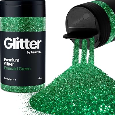 Hemway Emerald Green Glitter Shaker 130g Fine Resin Epoxy Crafts