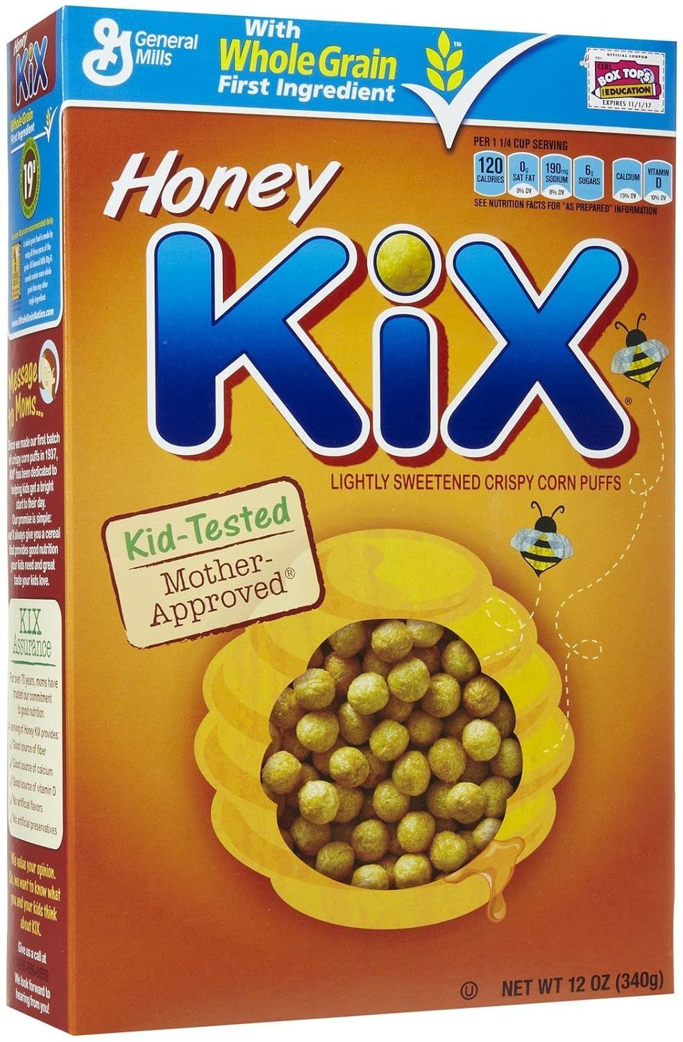 General mills hny kix (wic) 12oz 12oz (016000409453)