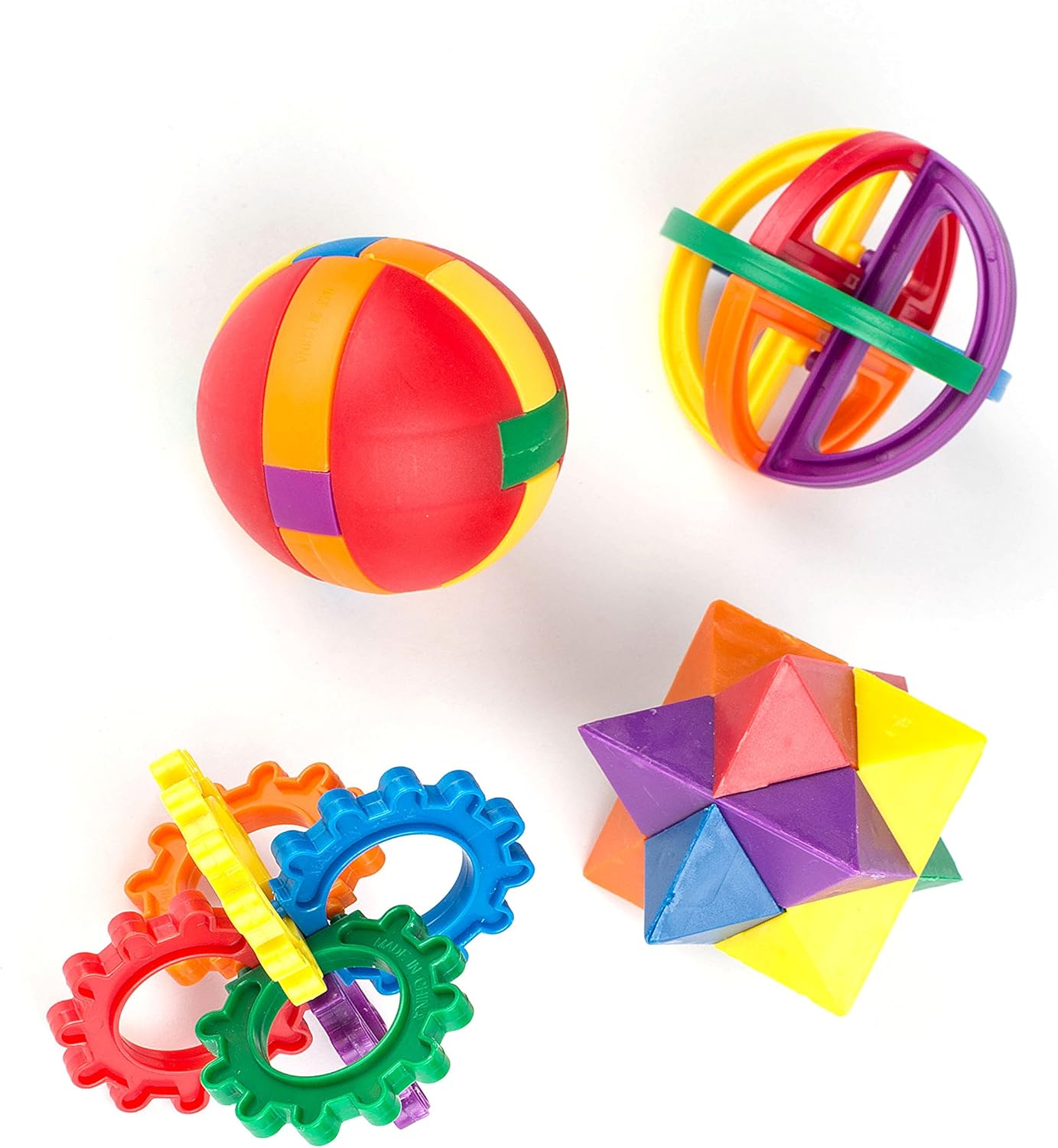 Neliblu Fun Puzzle Balls - Goody Bag Fillers - Party Favors, Party Toys, Goody Bag Favors, Carnival Prizes, Pinata Filler - Fidget Brain Teaser Puzzles (12 Pack) Clear Instructional Videos Included!: Toys & Games