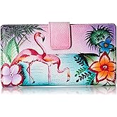 Anna by Anuschka Women's Hand Painted Genuine Leather Two Fold Organizer Wallet