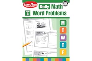 Evan-Moor Daily Word Problems, Grade 3, Homeschooling & Classroom Resource Workbook, Problem-Solving Real Life Math Skills, Reproducible Worksheet ... Fractions, Time (Daily Word Problems Math)