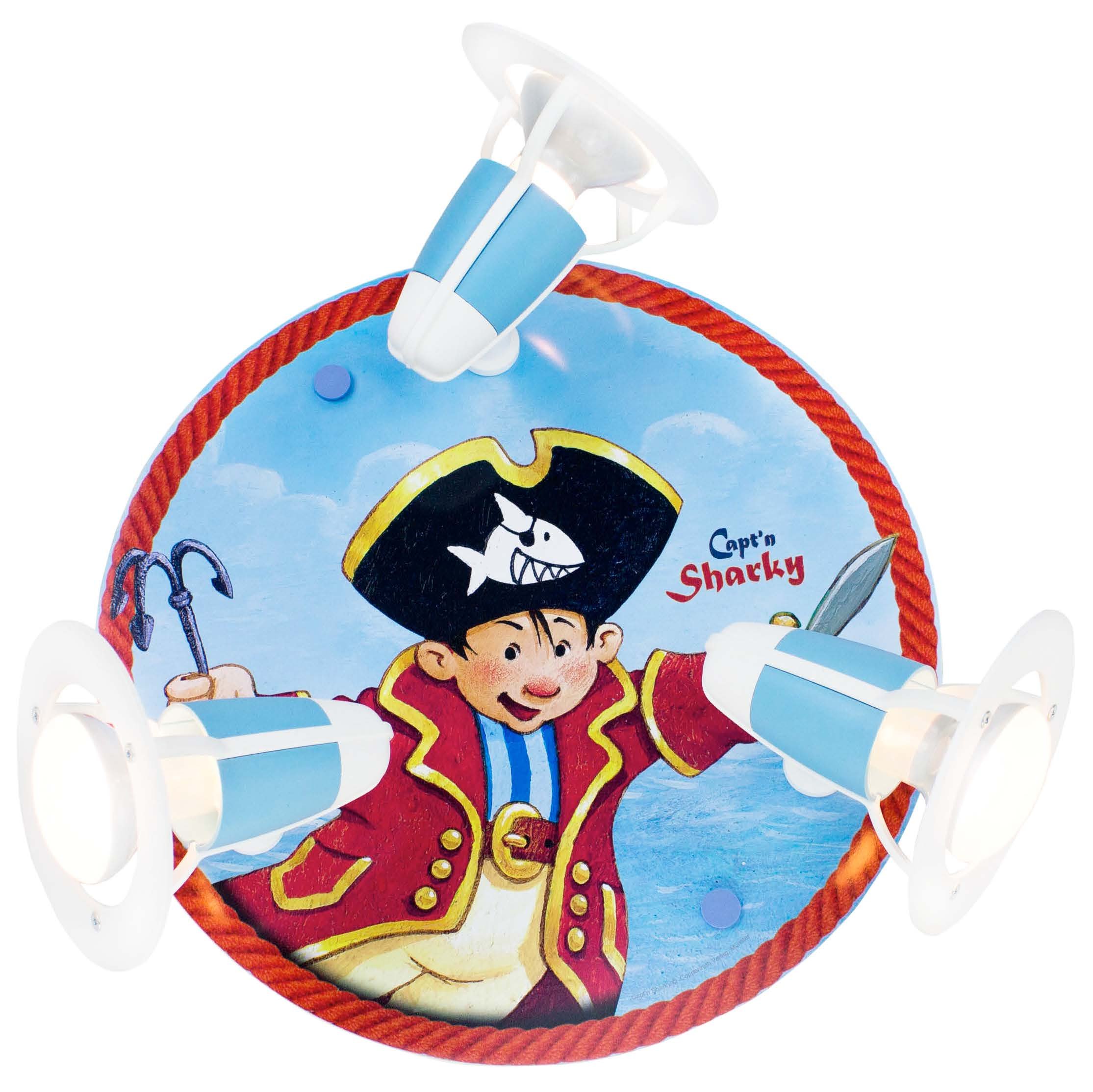 Elobra, Wall and Ceiling Light, Wood, E14, A++, Wood, Blue, 30 x 30 x 18 cm, E14