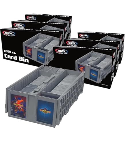 Amazon.com: BCW Collectible Card Bin – (6-Pack, Blue) | Holds up