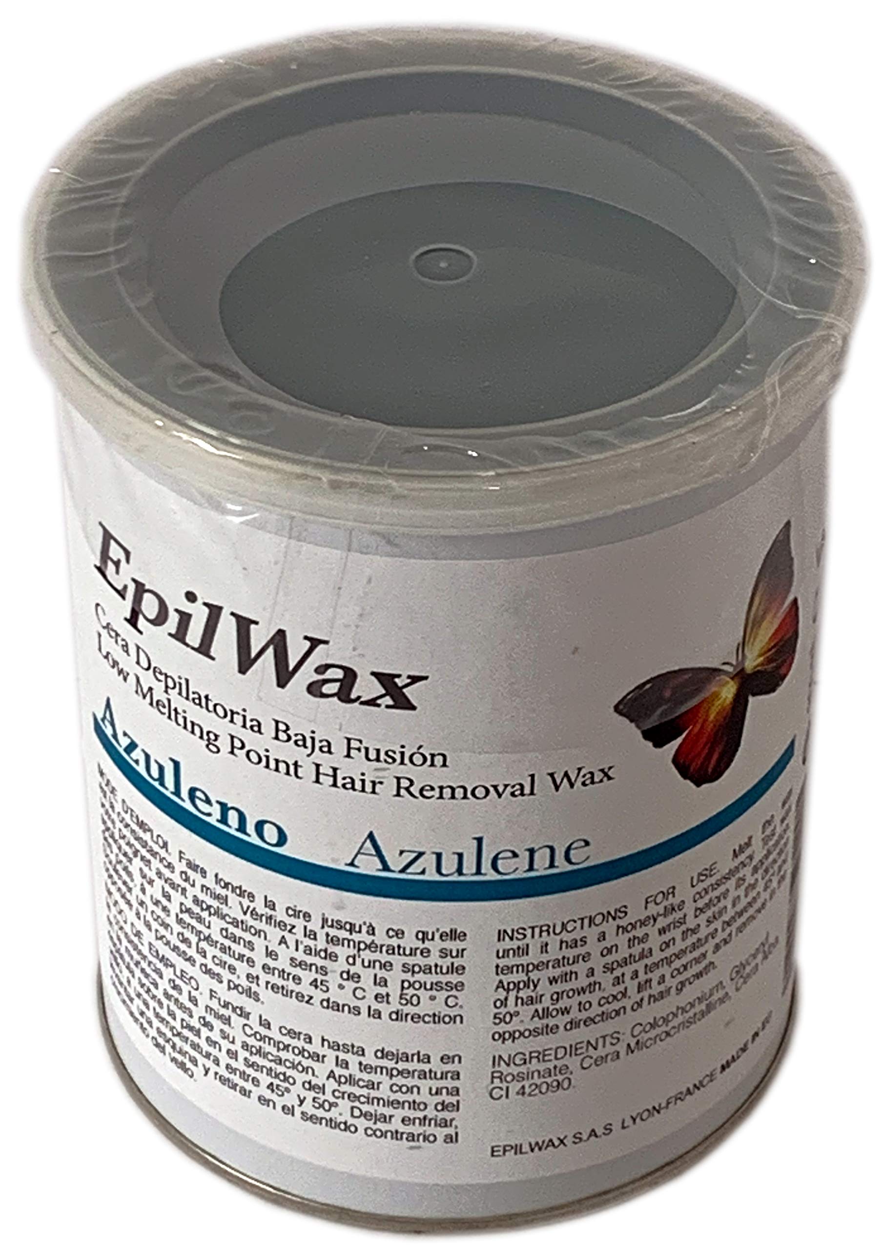 EPILWAX Azulene Peelable Wax Jar for Hair Removal without Bands - Professional Peelable Wax - 800 ml Jar