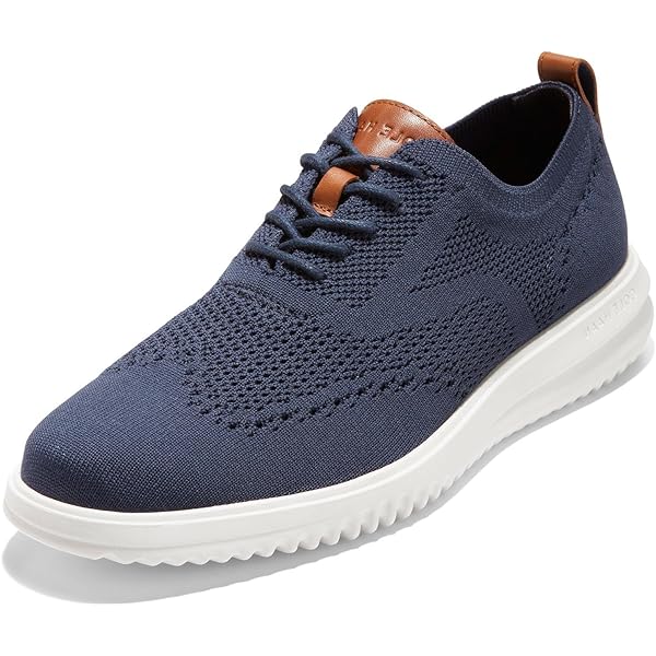 Cole Haan Originalgrand Shoes Navy Stitchlite Ivory Wingtip