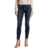 Silver Jeans Co. Women's Suki Mid Rise Curvy Fit Skinny Jeans