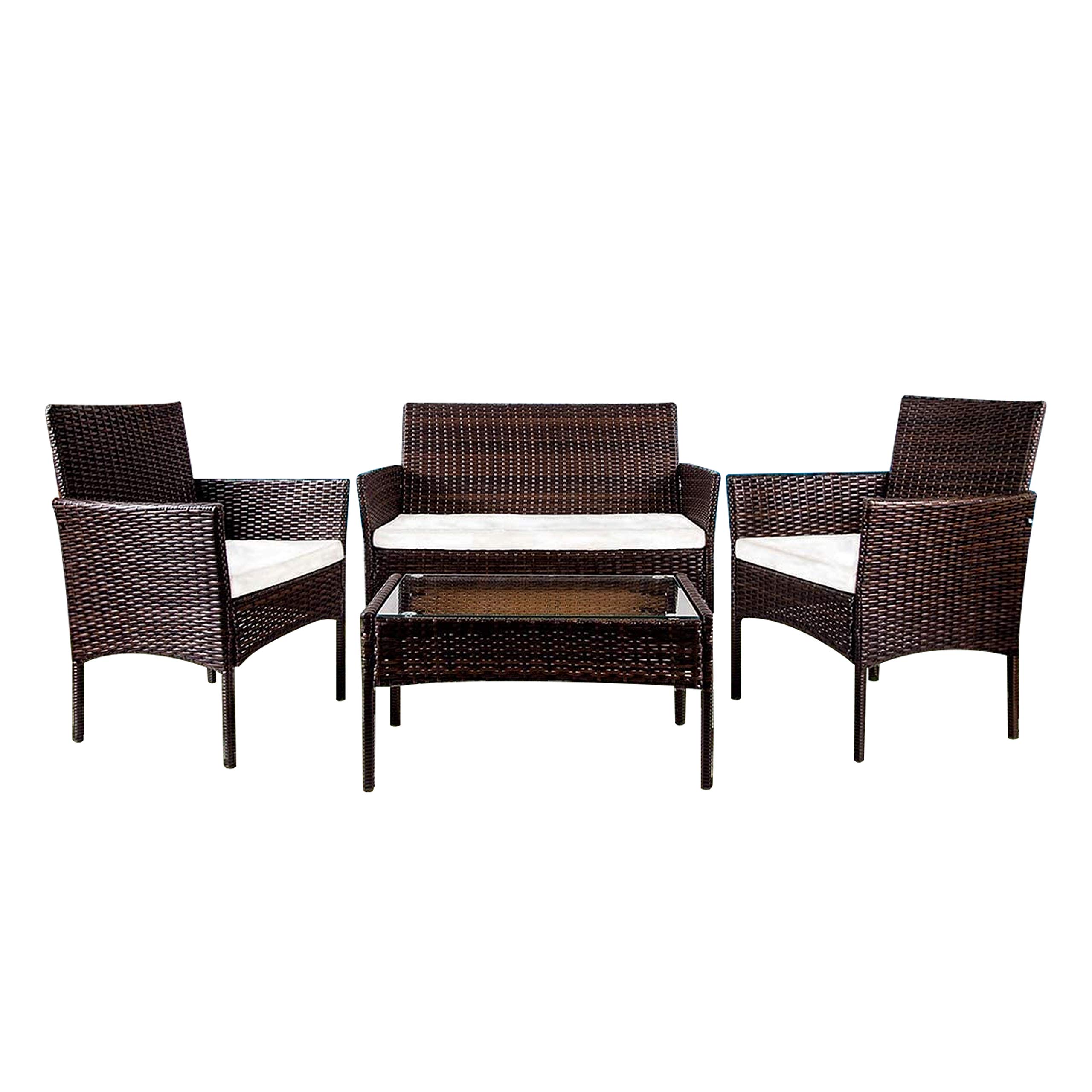 YOUKE Rattan Garden Furniture Set Patio Conservatory Indoor Outdoor 4