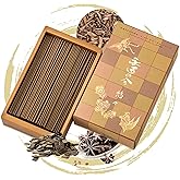 Hasegawa 永遠の今 悠々 | Low Smoke Japanese Incense Sticks | Tranquil Agarwood & Sandalwood Blend | 5.3-inch, 30-Minute Burn, No Synthetic Fragrances, 100g Pack