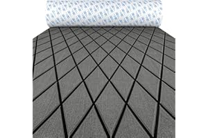 OCEANBROAD Diamond Pattern Boat Flooring Self-Adhesive EVA Foam Marine Decking Non-Slip Sheet for Boats