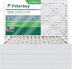 Filterbuy 28x30x2 Air Filter MERV 13 Optimal Defense (6-Pack), Pleated ...