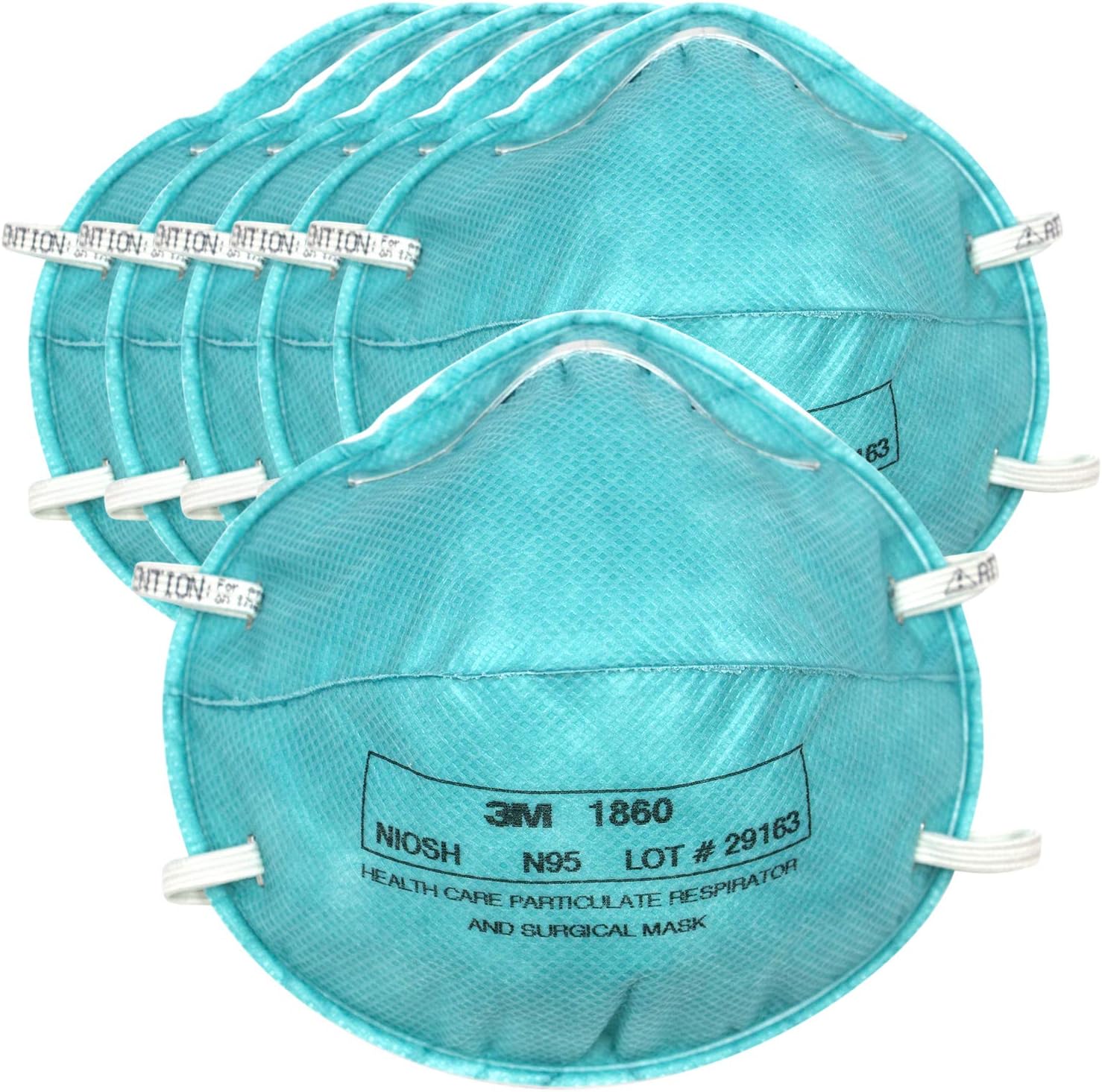3M 1860 N95 Medical Protective Mask, Medical Disposable Mask, Maintenance-free Anti-Particle Medical Mask - 5 PCS FAST SHIPPING FROM USA