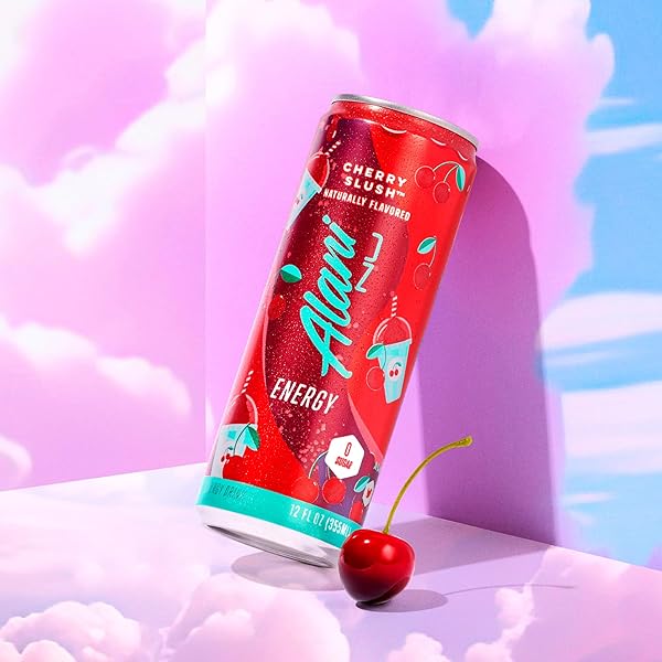 ALANI NU CHERRY SLUSH ICE SUGAR FREE, LOW CALORIE ENERGY DRINKS | 200MG CAFFEINE | ANTIOXIDANTS | BIOTIN, B VITAMINS | ZERO SUGAR | 15 CALORIES OR LESS | 12 OZ CANS | 12 COUNT