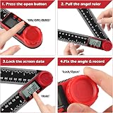 mwellewm Digital Angle Finder Ruler 200mm LCD Protractor Inclinometer view 5