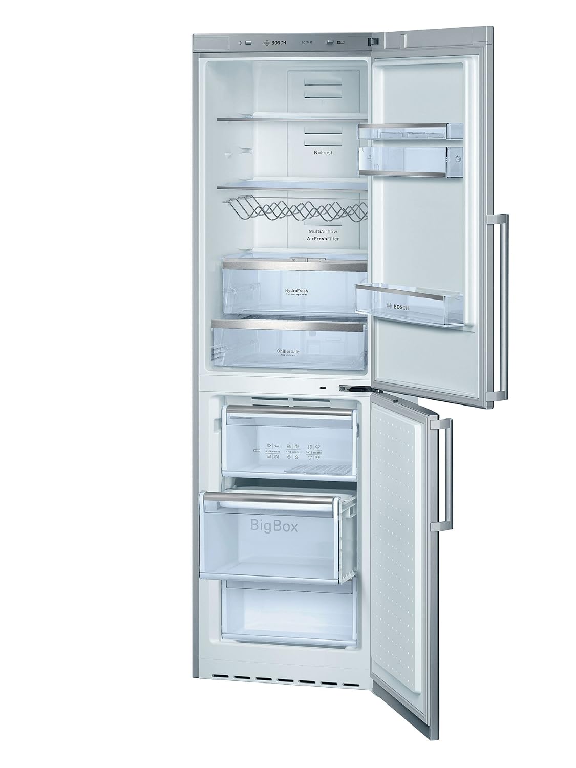 Bosch KGN39H75 nevera y congelador Independiente Acero inoxidable ...